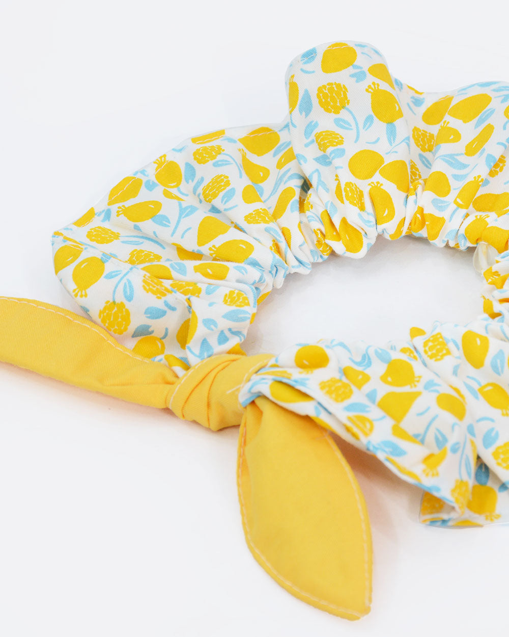 Floral Elastic Dog Bandana - Lemony