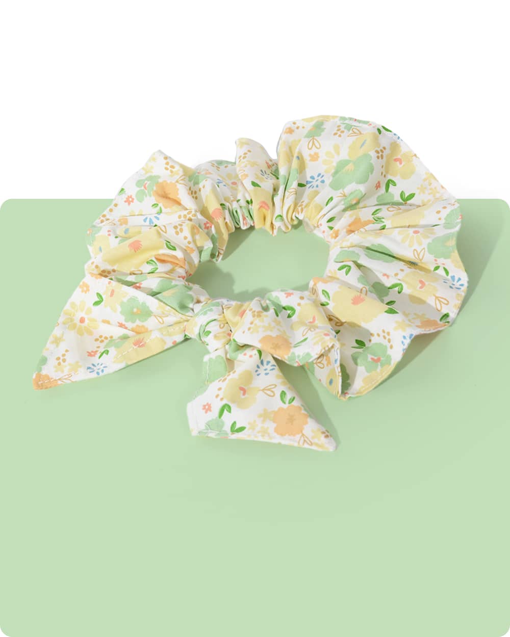 Floral Elastic Dog Bandana - Green