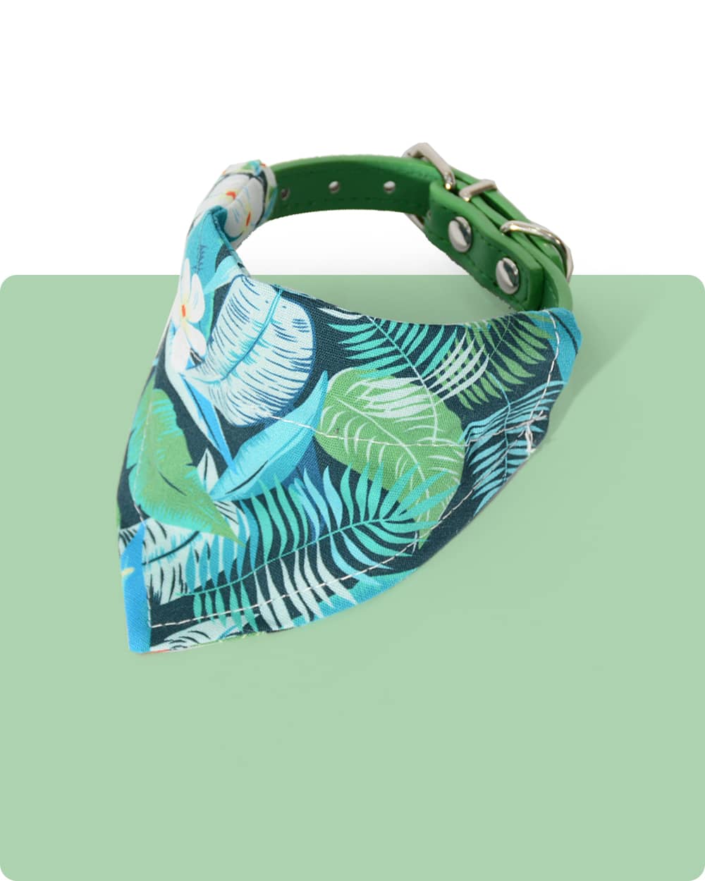 Reversible Dog Bandana with Collar - Rainforest