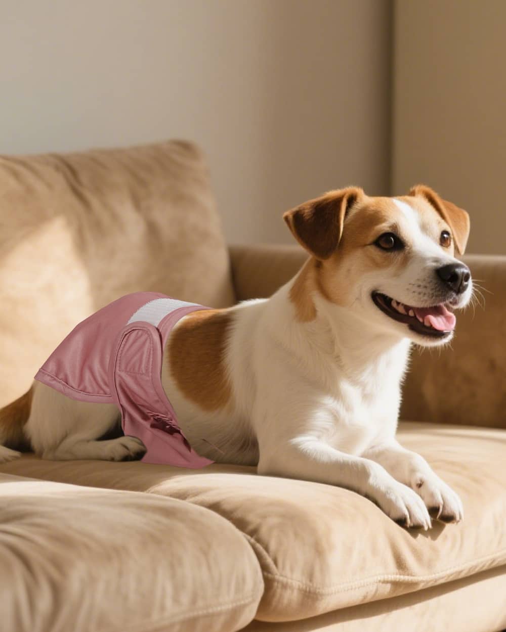 可水洗母犬尿布單片裝 - 甜粉