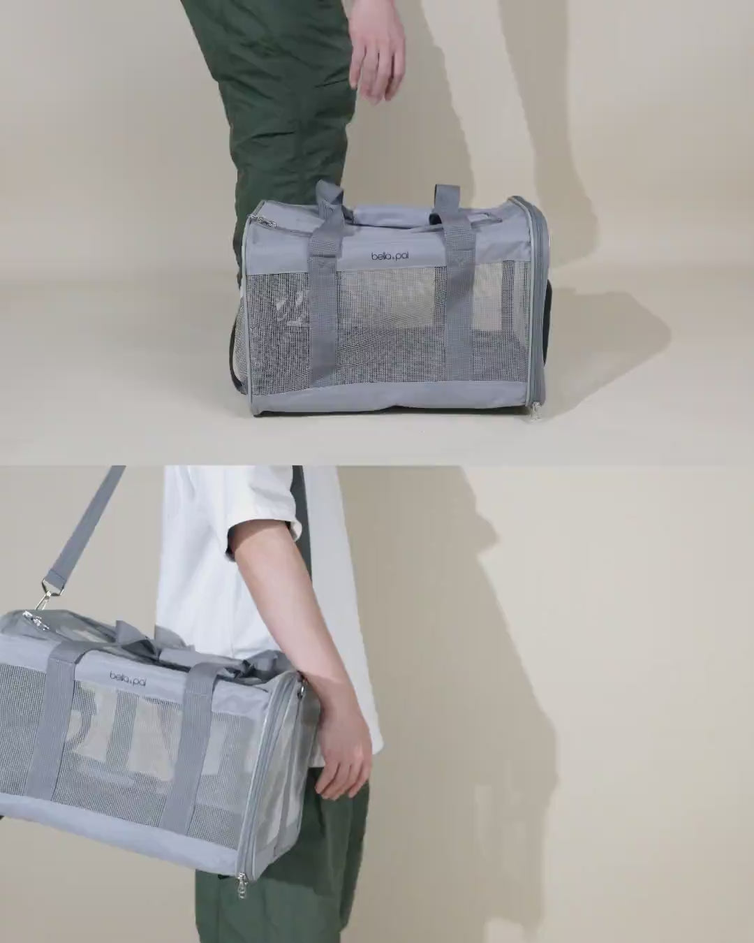 Portable Pet Travel Carrier - Smoky Grey