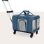 Rolling Pet Carrier with Detachable Trolley - Sky Sailor