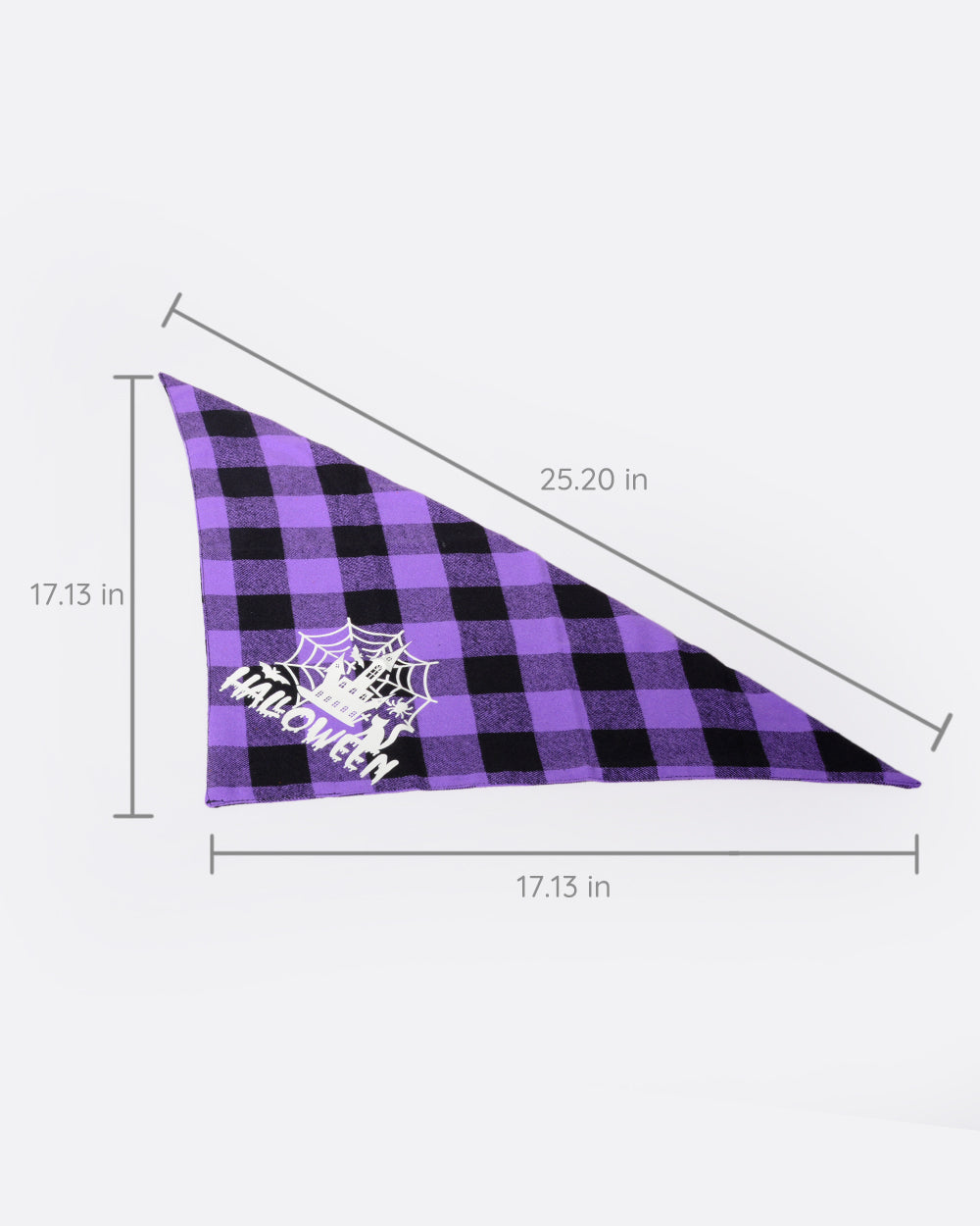 Halloween Luminous Bandana - Purple Plaid